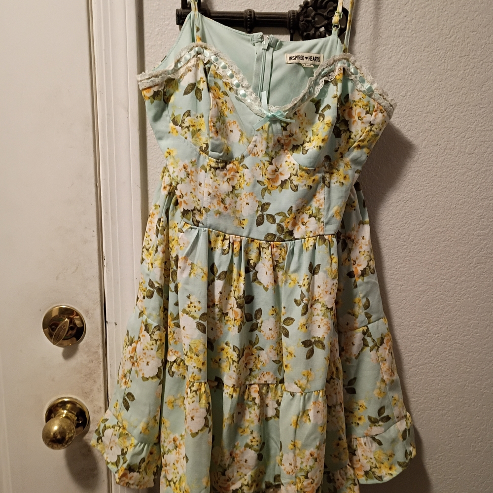 Inspired Hearts Mint Floral Sundress